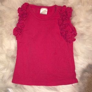 Pink ruffle shirt